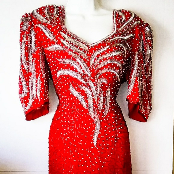 ⭐ WT-Authentic Vintage Evening Gown by Mark & John - Picture 8 of 8